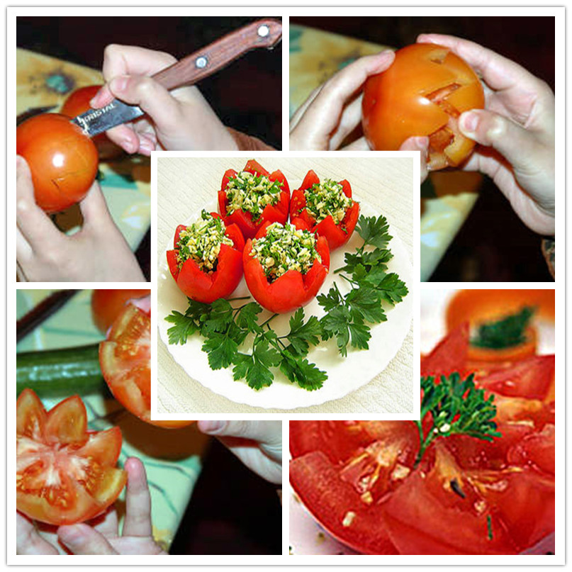 گوجه شکم پر (ایده ای برای تزئین میزغذای جشن ها) 