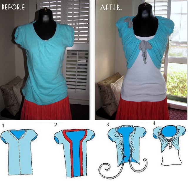 DIY Make Cute Bolero from an Old T-shirt