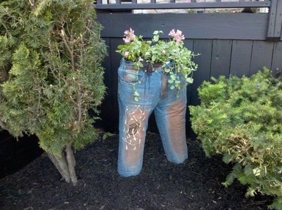 DIY Old Jeans Planters-2