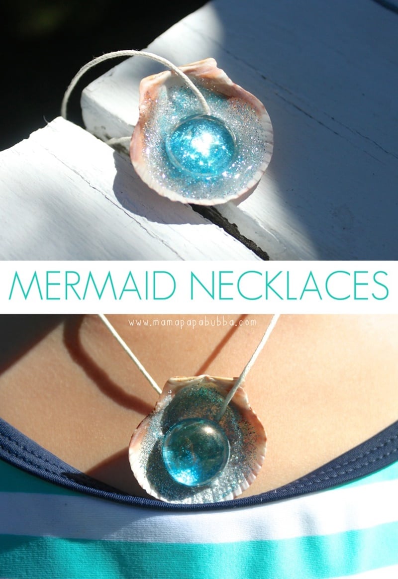 craft seashell mermaid necklaces adorable diy shell easy necklace shells sea jewelry seashells birthday ocean sell kid fun cool summer