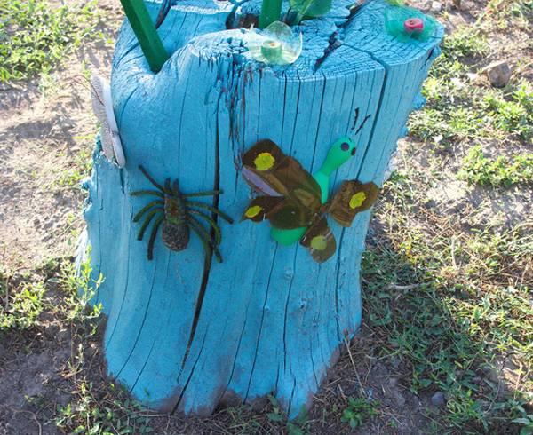 tree stumps garden decorations yard stump recycle decorating landscaping creative backyard outdoor decoration