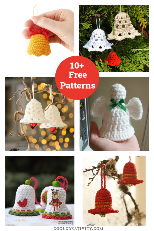 10+ Christmas Bell Ornament Free Crochet Patterns