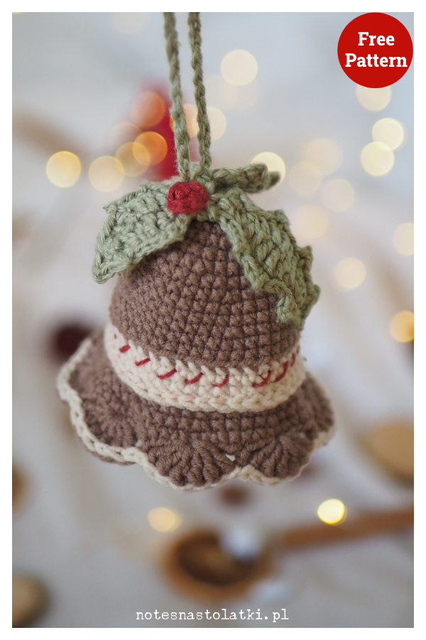 Gingerbread Christmas Bell Free Crochet Pattern