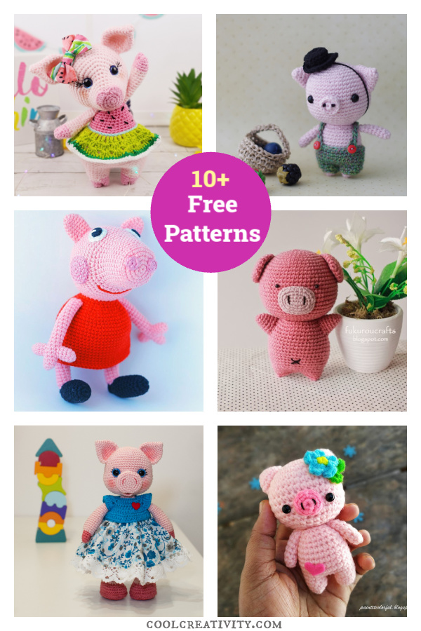 10+ Amigurumi Pig Free Crochet Patterns