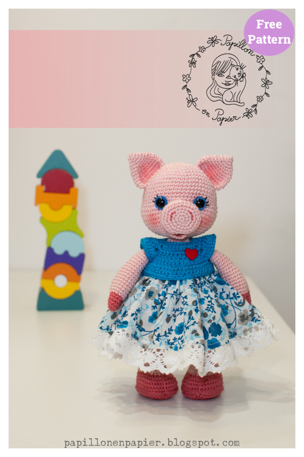 Amigurumi Miss Piggy Free Crochet Pattern