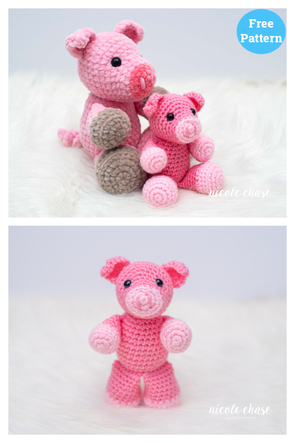 Presley the Pig Free Crochet Pattern