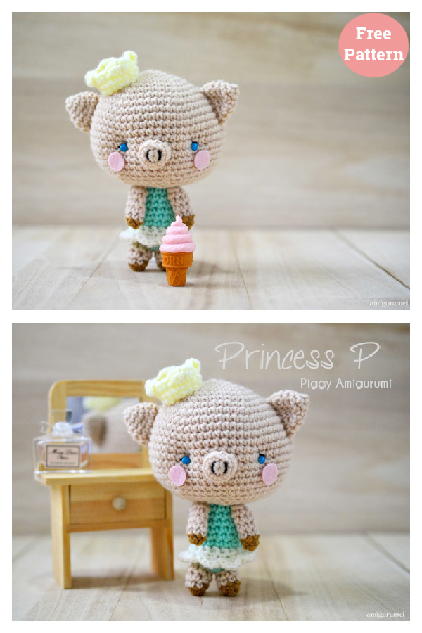 Princess Piggy Free Crochet Pattern