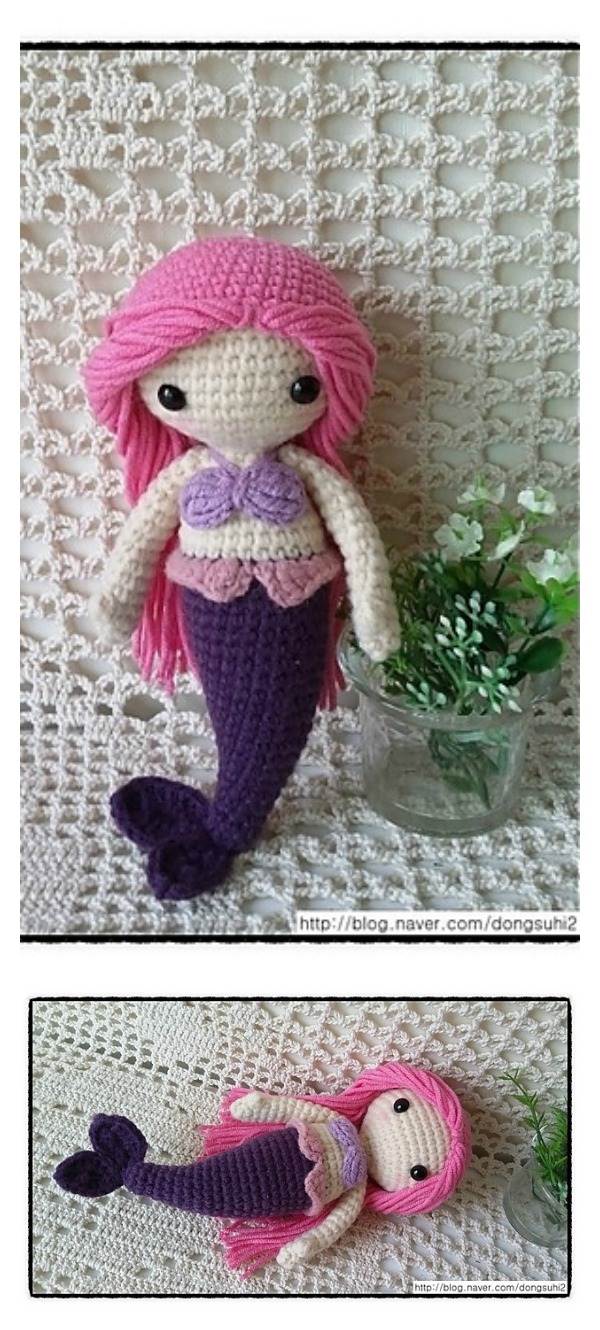 crochet amigurumi mermaid doll pattern patterns dolls coolcreativity gifts blanket info very