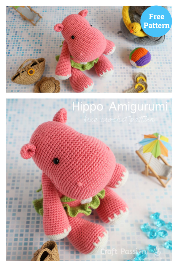 Hippo Amigurumi Free Crochet Pattern