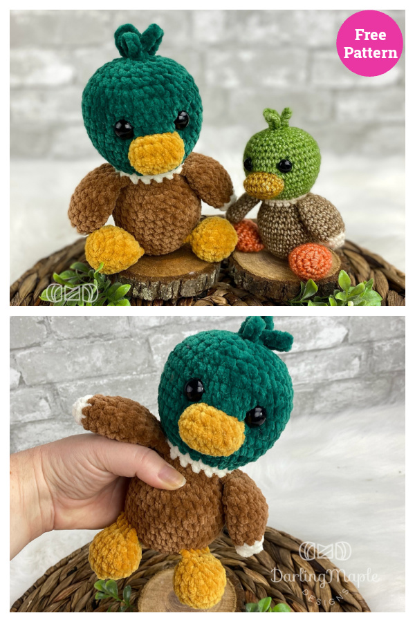 Pocket Pal Mallard Duck Free Crochet Pattern