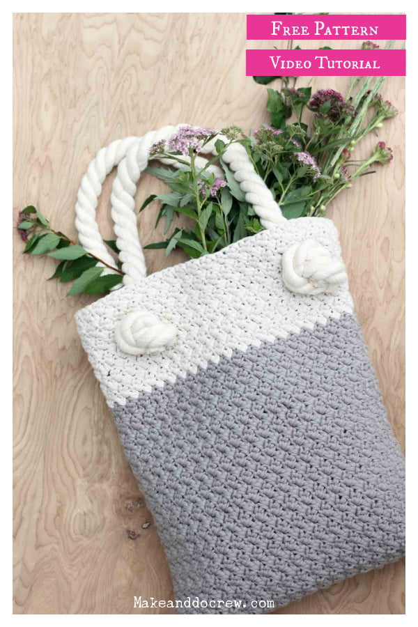 Suzette Tote Bag Free Crochet Pattern and Video Tutorial