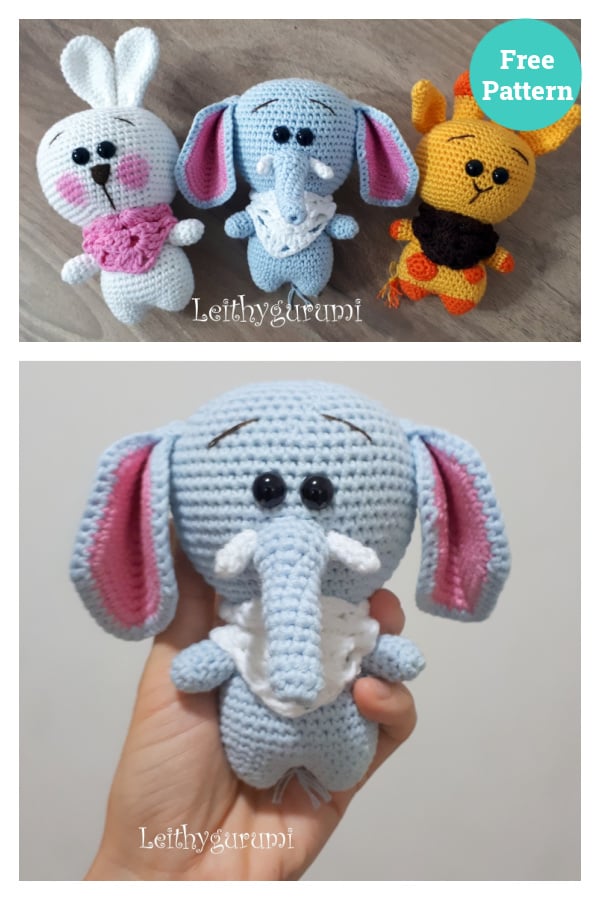 Cute Little Elephant Amigurumi Free Crochet Pattern