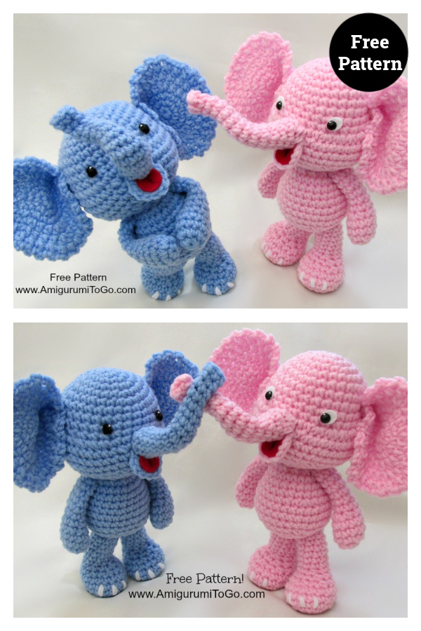 Little Bigfoot Elephant Free Crochet Pattern