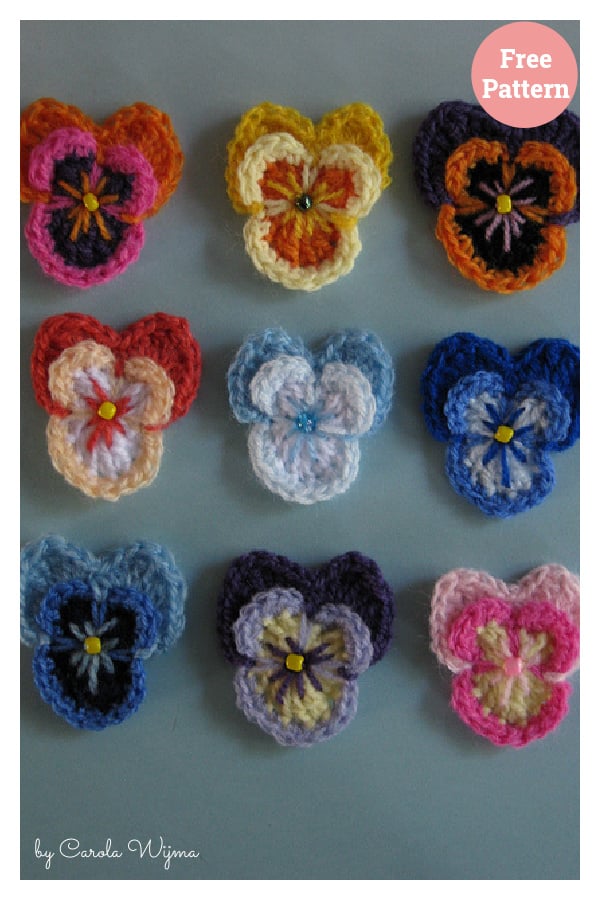 Pansy Free Crochet Pattern