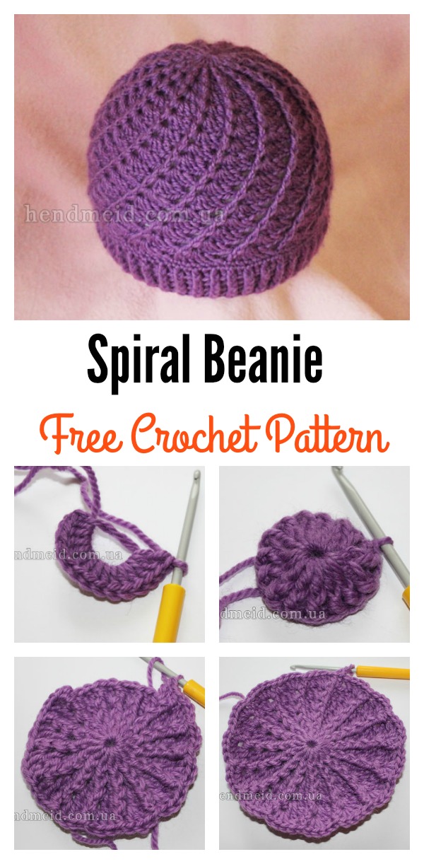 Slouchy Spiral Beanie Free Crochet Pattern