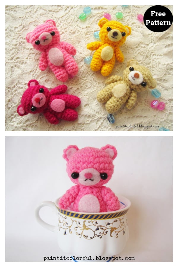 Amigurumi Mini Teddy Bear Free Crochet Pattern