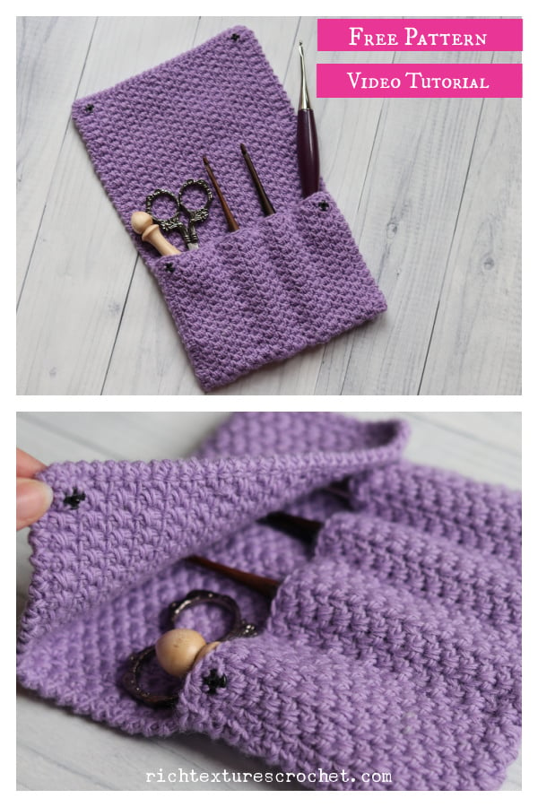 Easy Hook Case Free Crochet Pattern and Video Tutorial