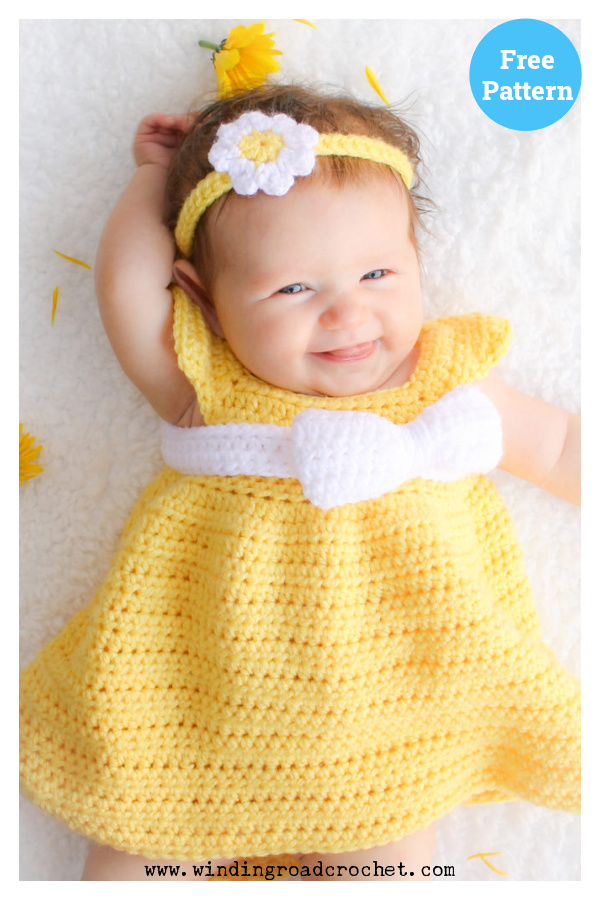 Simply Spring Baby Dress Free Crochet Pattern 
