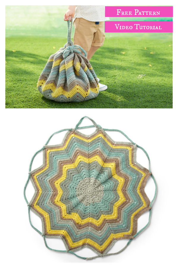 Convertible Blanket Tote Bag Free Crochet Pattern and Video Tutorial 
