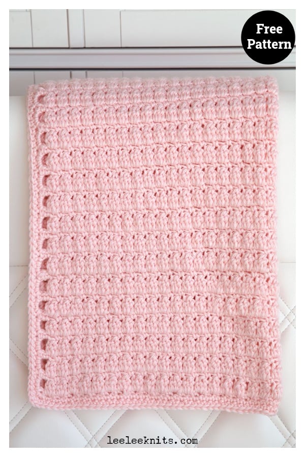 Cluster Stitch Baby Blanket Free Crochet Pattern