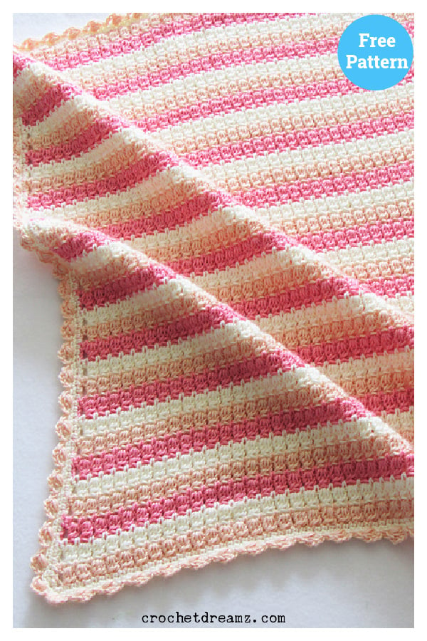 Pink Posies Blanket Free Crochet Pattern