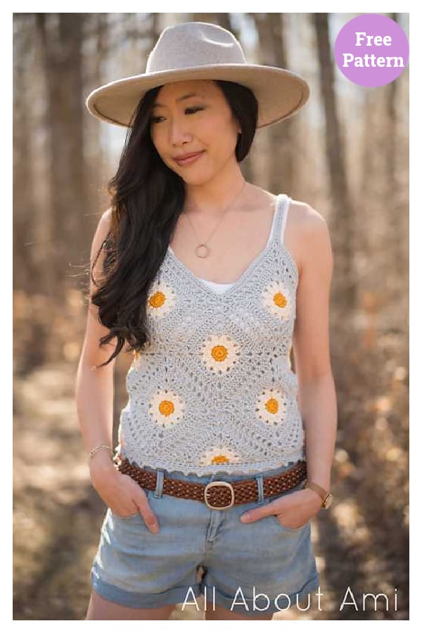 Breezy Days Daisy Tank Top Free Crochet Pattern