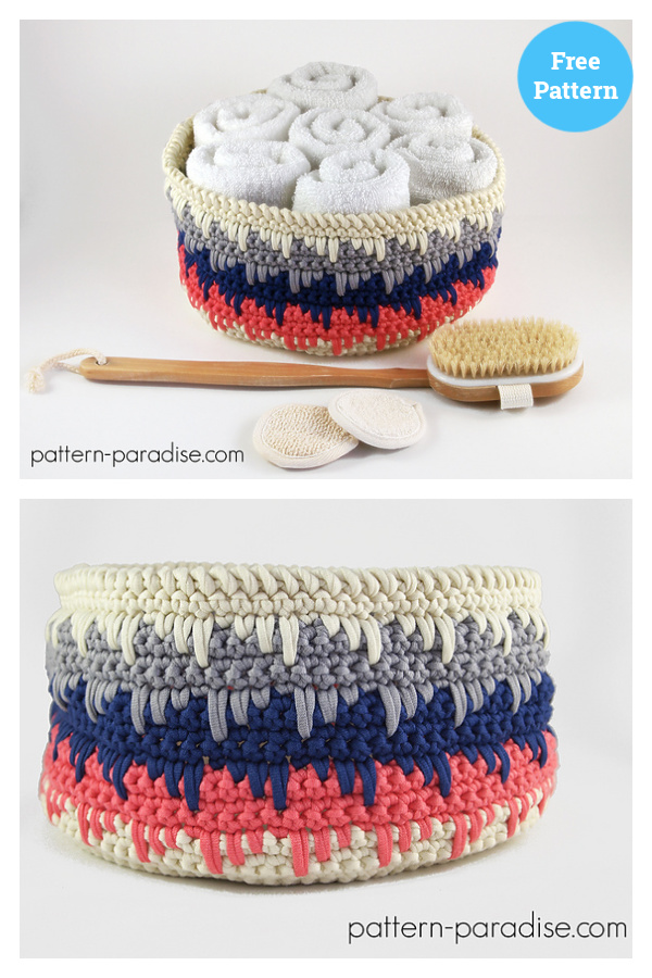 Himalayan Spikes Basket Free Crochet Pattern