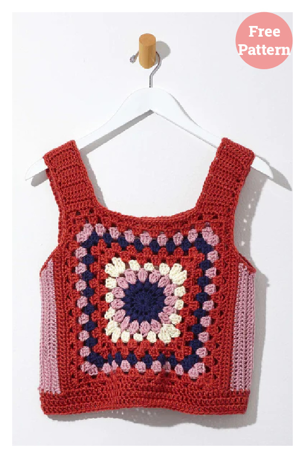 Retro Granny Top Free Crochet Pattern