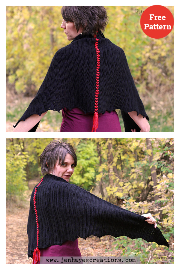 Bat Wing Shawl Free Crochet Pattern 