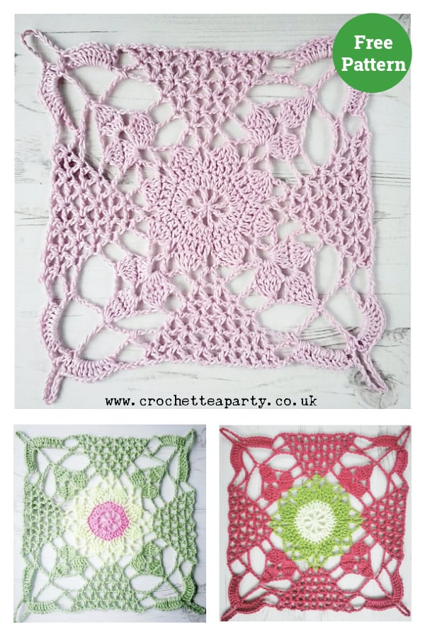 Rustic Lace Square Free Crochet Pattern