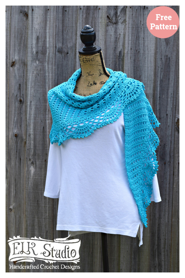 Naturally Southern Shawl Free Crochet Pattern