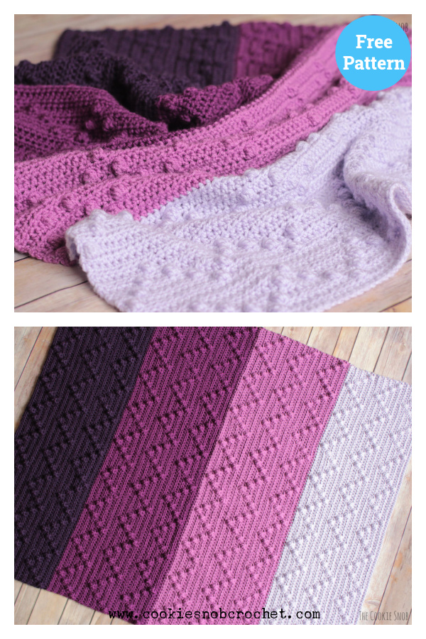 Bobble Wobble Blanket Free Crochet Pattern