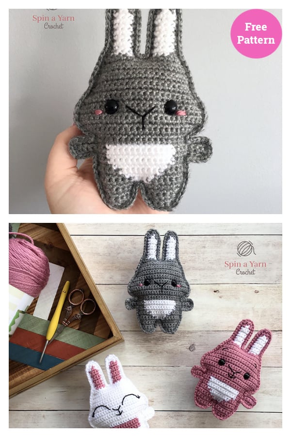 Pocket Bunny Ragdoll Toy Free Crochet Pattern 
