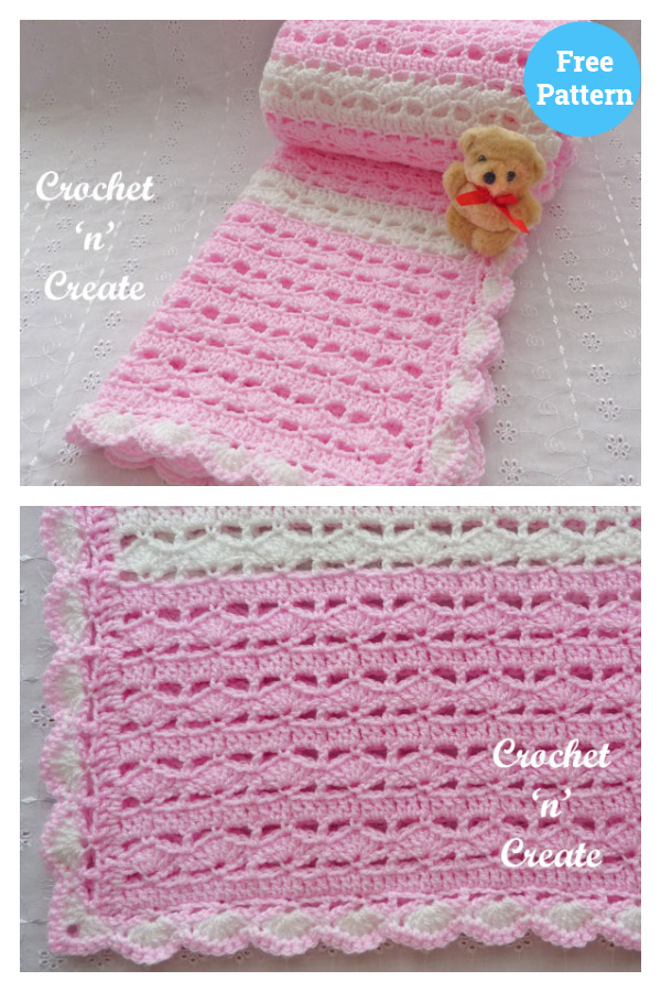 Sweetheart Baby Blanket Free Crochet Pattern 