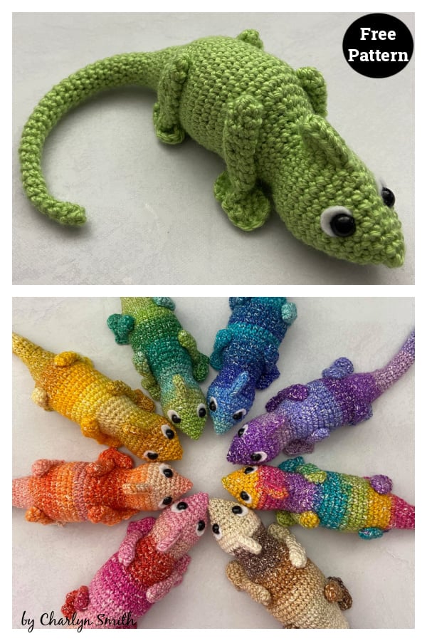 Clyde the Chameleon Amigurumi Free Crochet Pattern