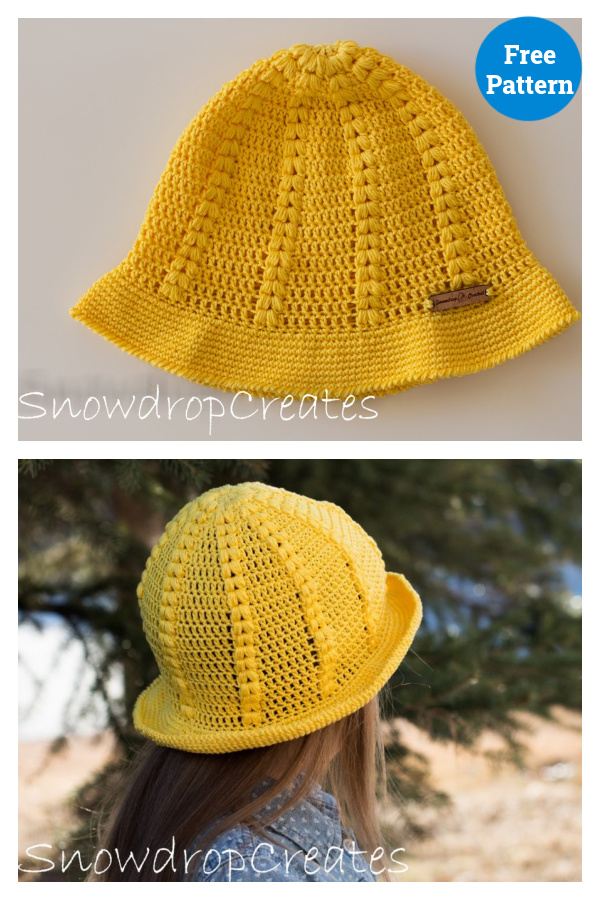 Daffodil Sunhat Free Crochet Pattern