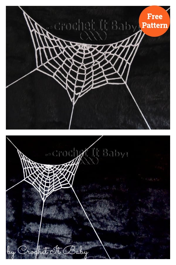 Half Spiderweb Free Crochet Pattern