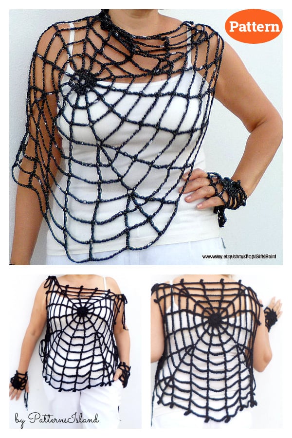 Halloween Spiderweb Costume Crochet Pattern 