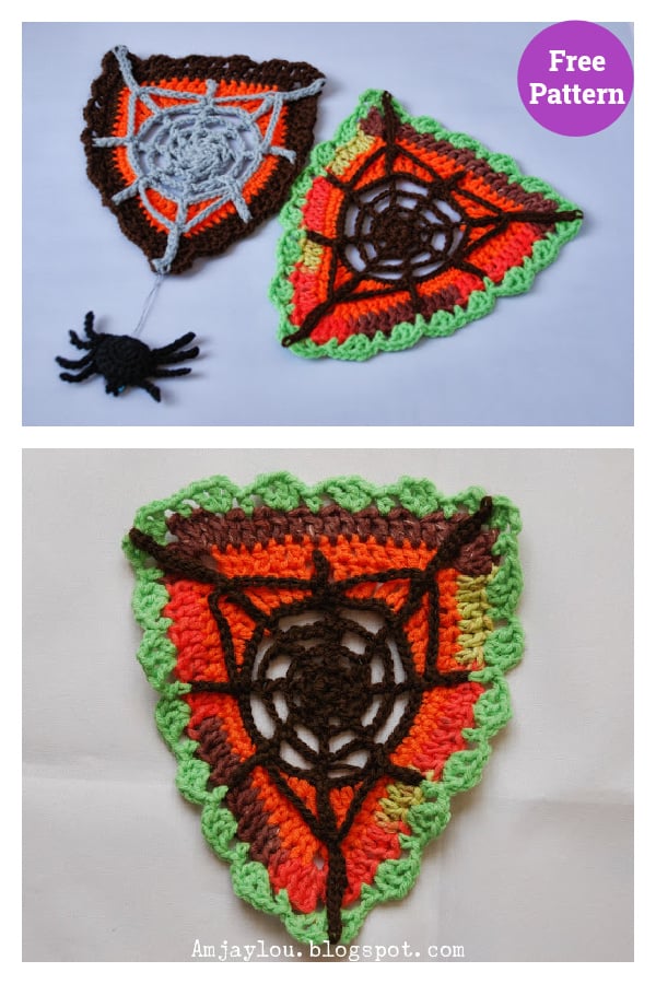 Spider Web Bunting and Spider Free Crochet Pattern