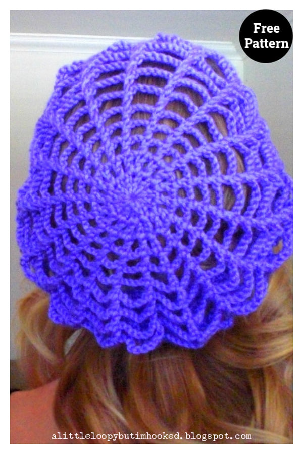 Spider Web Slouchy Hat Free Crochet Pattern