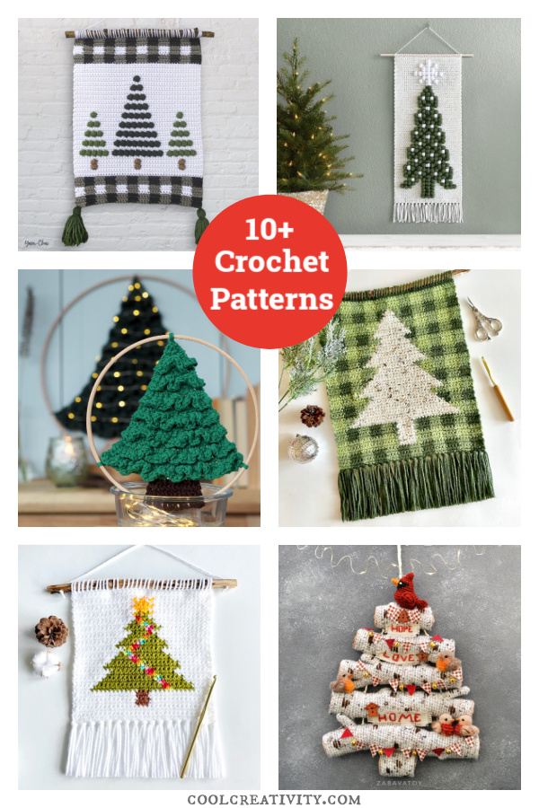 10+ Christmas Tree Wall Hanging Crochet Patterns 