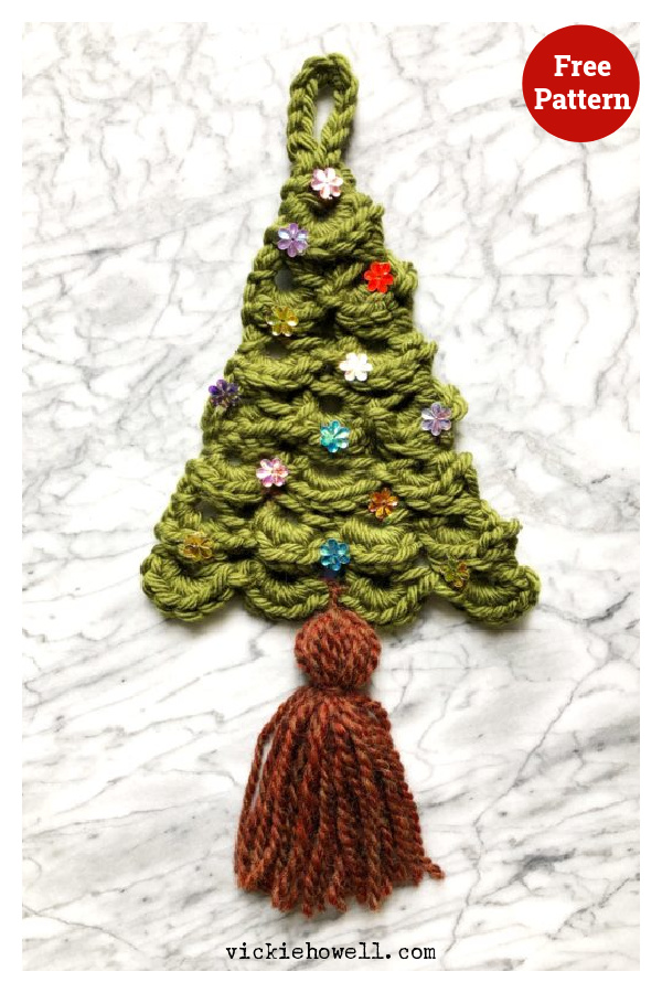 Broomstick Lace Tree Wall Decor Free Crochet Pattern