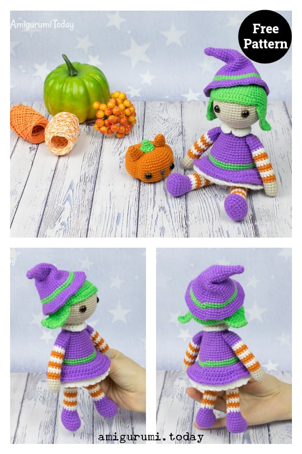 Halloween Witch Amigurumi Free Crochet Pattern