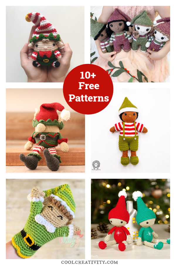 10+ Amigurumi Christmas Elf Free Crochet Patterns 