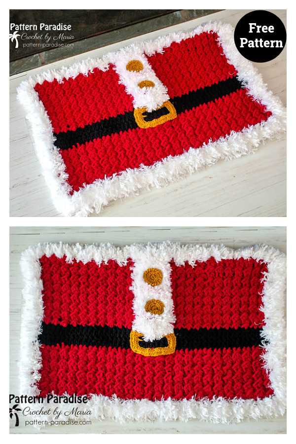 Santa Rug Free Crochet Pattern