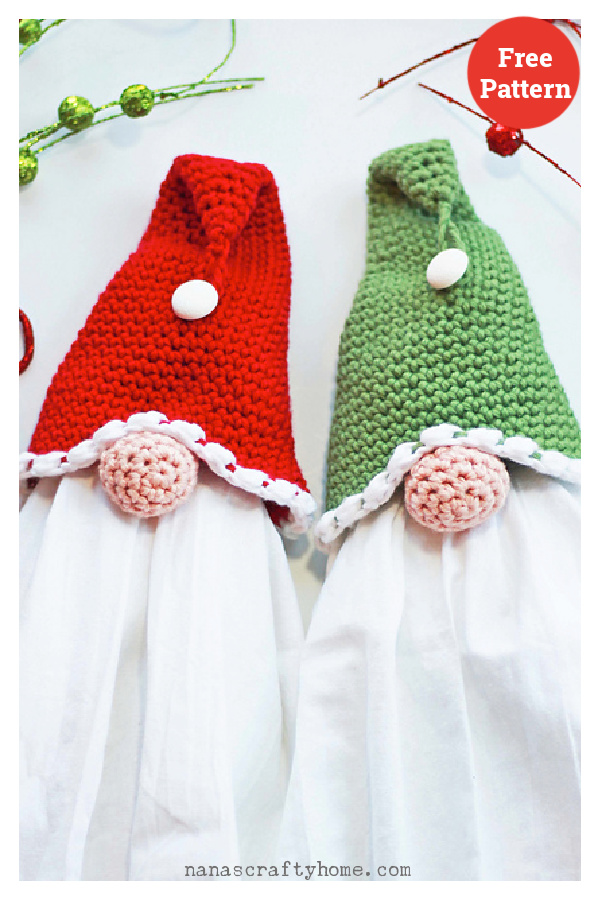 Gnome Towel Topper Free Crochet Pattern