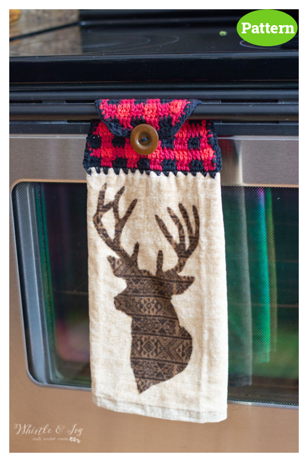 Plaid Towel Topper Crochet Pattern