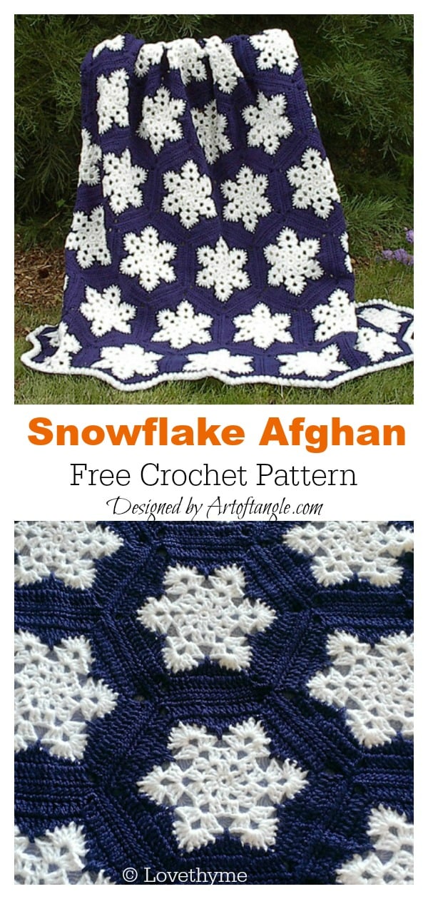 Snowflake Afghan Blanket Free Crochet Pattern Cool Creativities