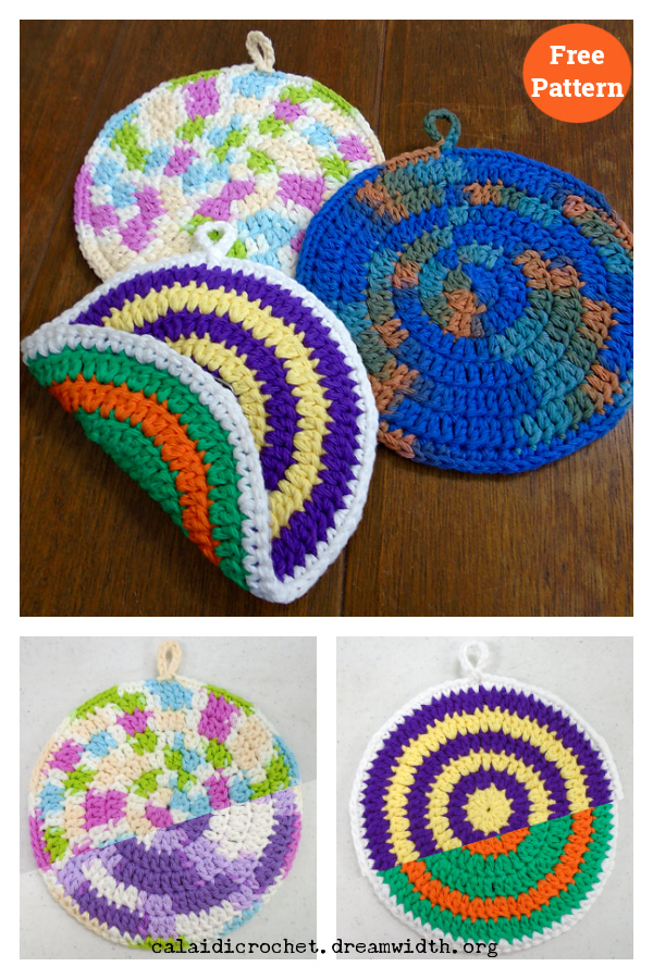 Double Sided Potholder Free Crochet Pattern 