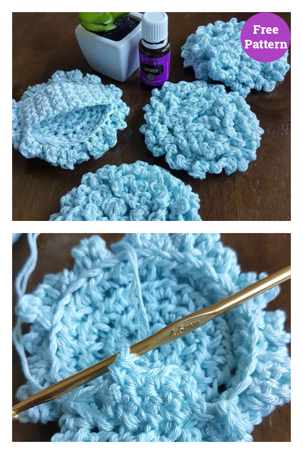 Ruffles Face Scrubbie Free Crochet Pattern